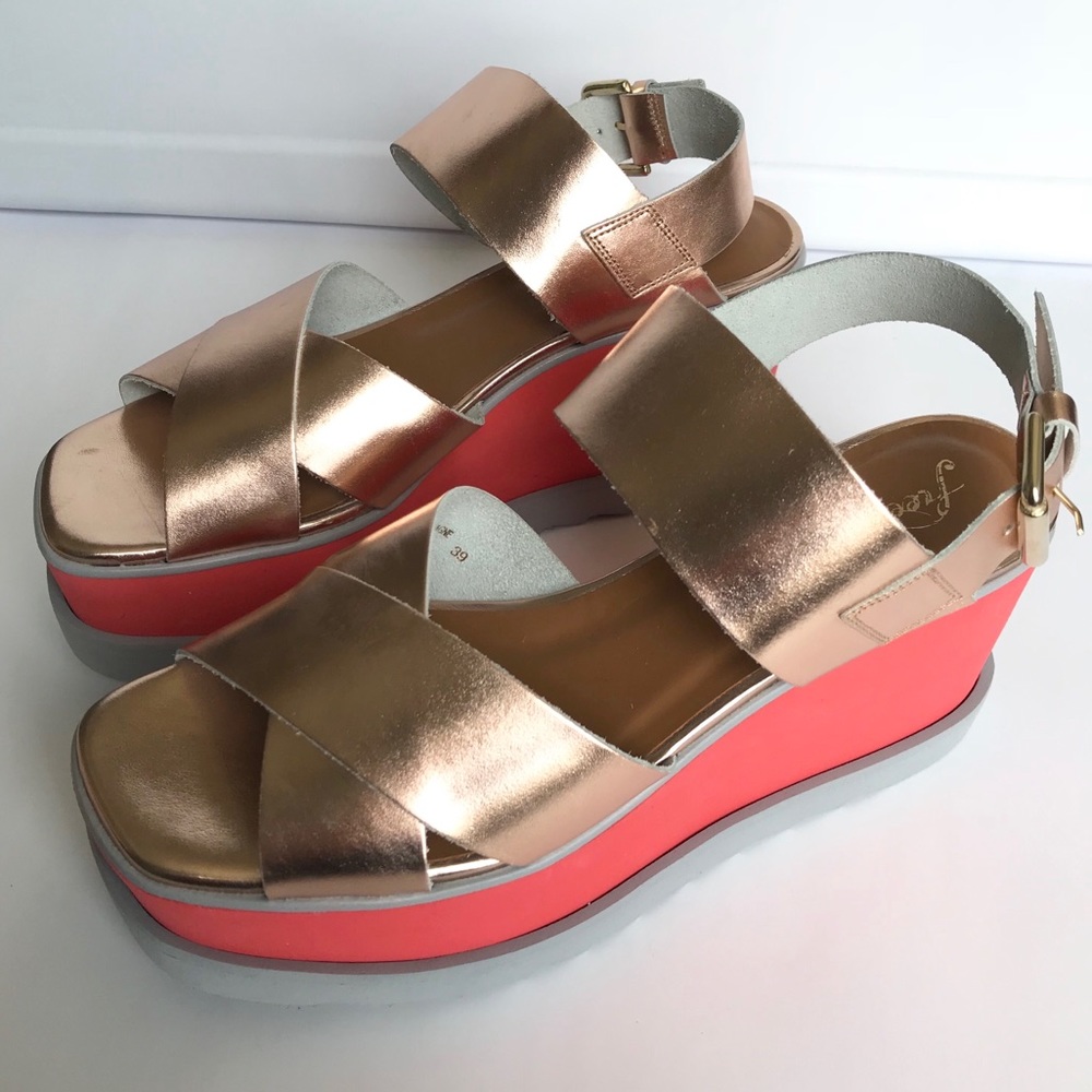 Free People Kate Wedge Sandal Rose size 9 - Picture 4 of 8